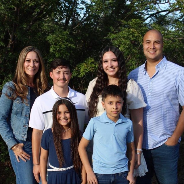 Delbert Gallego and his family